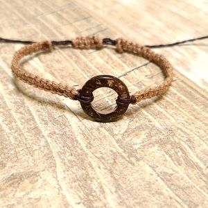 Hemp & Coconut Shell Bracelet